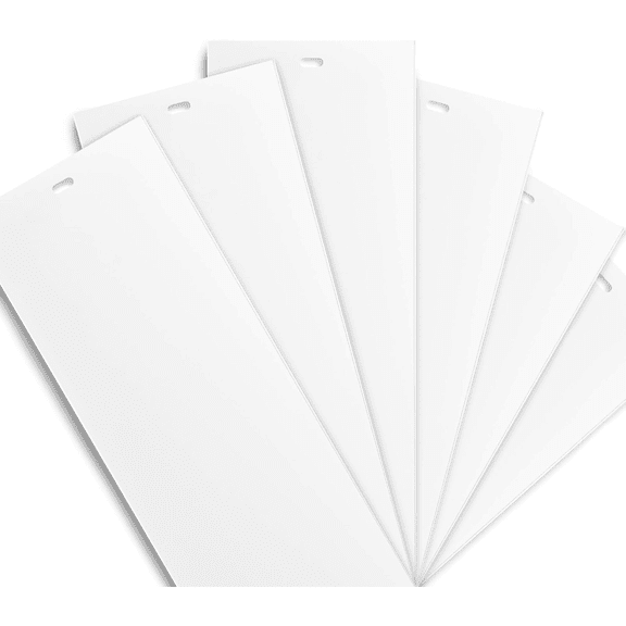 White Vertical Replacement Blinds Slats Sliding Glass Door Window (6 Pack)