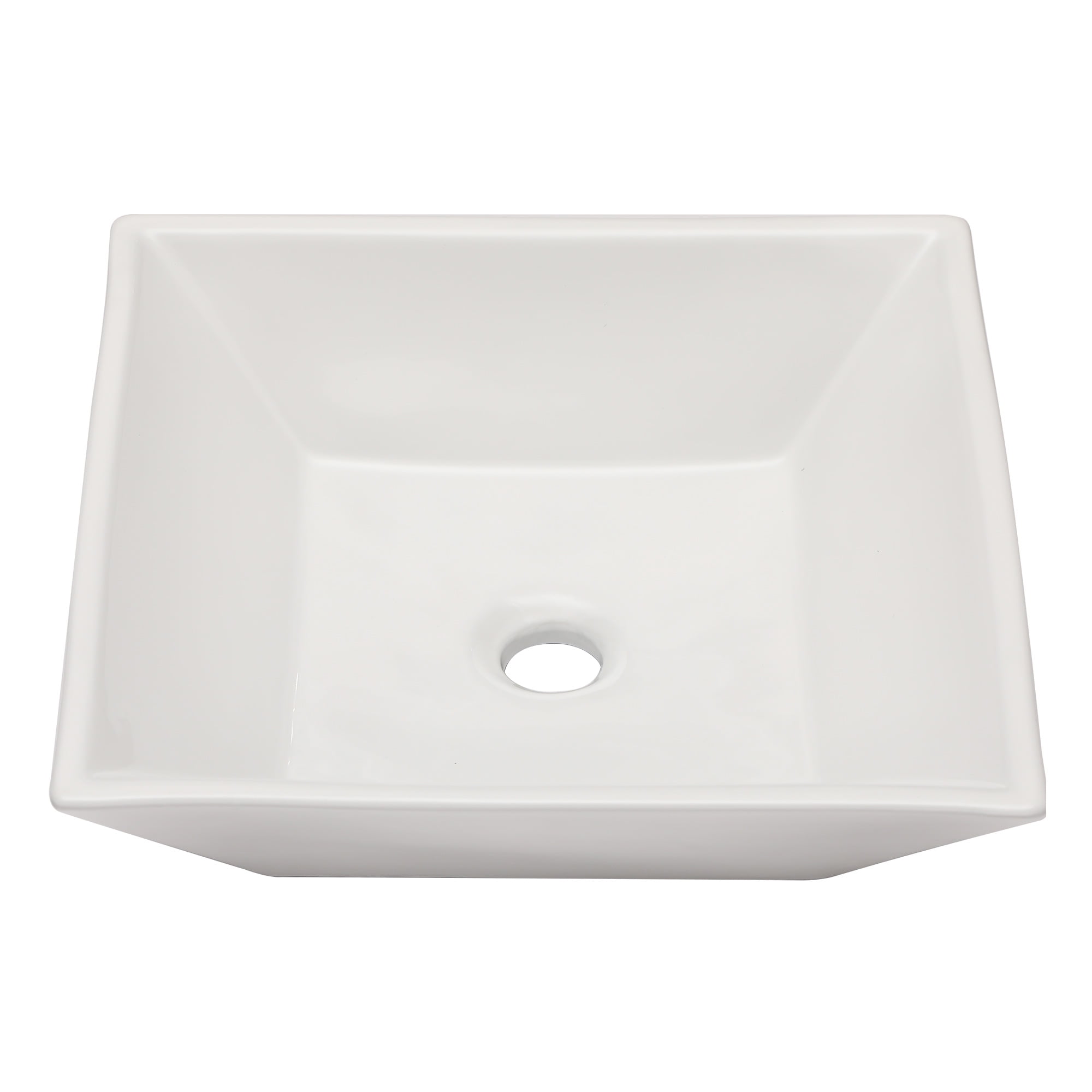 Fulorni Oval Ceramic Vessel Sink - 16" X 13", White Porcelain, Above Counter Bathroom Basin