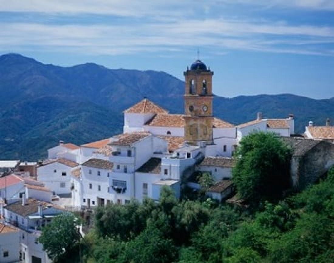 White Village of Algatocin Andalusia Spain Canvas Art - Paul Thompson DanitaDelimont (18 x 14)