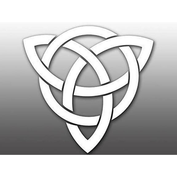 White Vinyl Celtic Knot 3M Reflective sticker| Ireland Irish Celt Decal