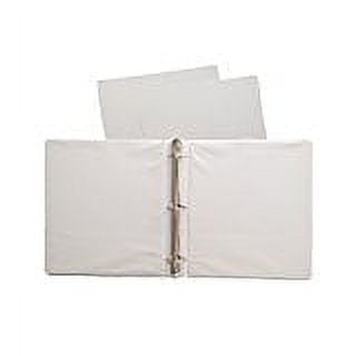 White Vinyl Standard 3-Ring Binders, 1.5-Inch, for 8.5" x 11" Sheets, with Inside Pockets, 3-PACK