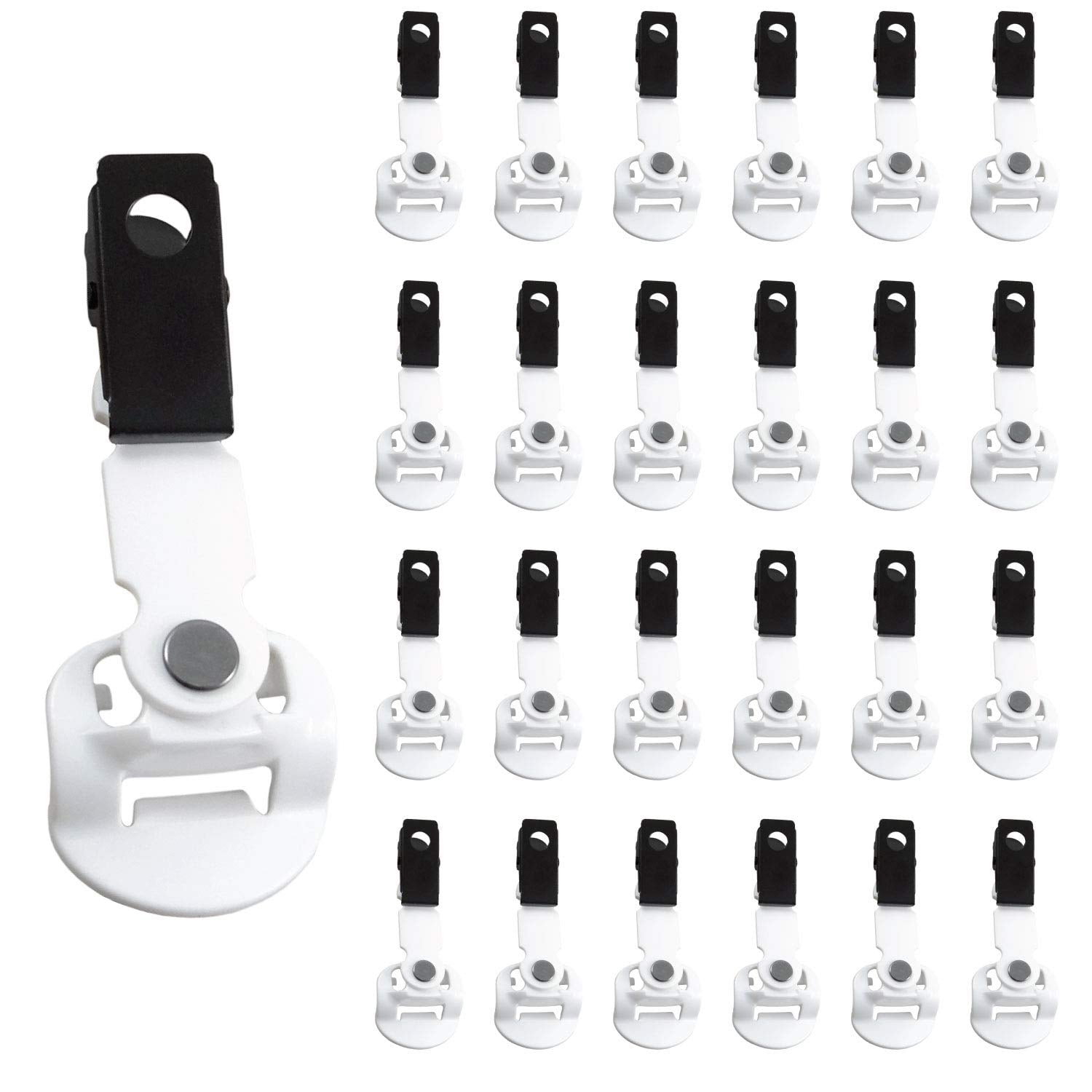 White Vocera B3000 Badge Clips 25 Pack, Universal Fastener for Vocera ...