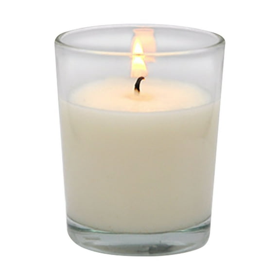 White Votive Candles - Unscented Soy Wax Candles in Clear Glass for Wedding Centerpieces, Spa, Holidays, Party Decor, Anthropology Home Decor & DIY Projects