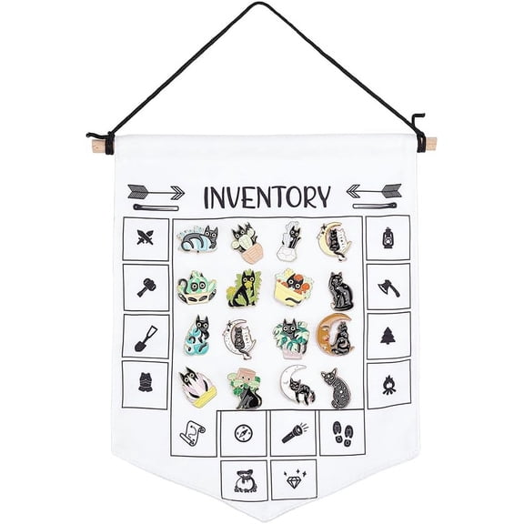 White Wall Display Banner Polyester Banners Wall Hanging Brooch Stand Display Banner