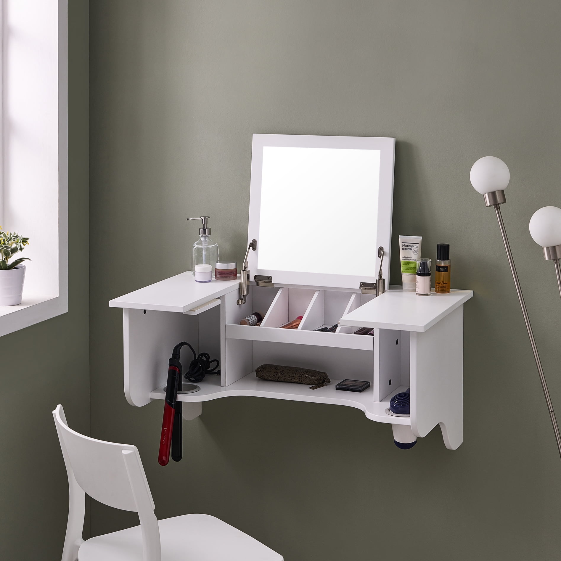 Wall Mount Makeup Vanitynull