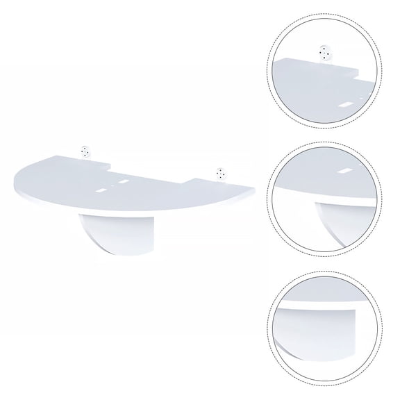 White Wall Mount Shelf for Home Organizer with High Durability and Nail-free Design Fits PVC