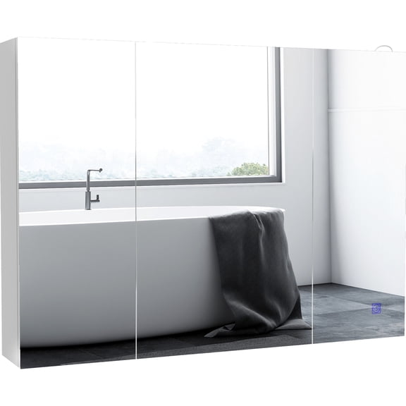 White Wall - Mounted - Detachable LED Lighting - Bathroom - Space - Saving Solution for Small Bathrooms