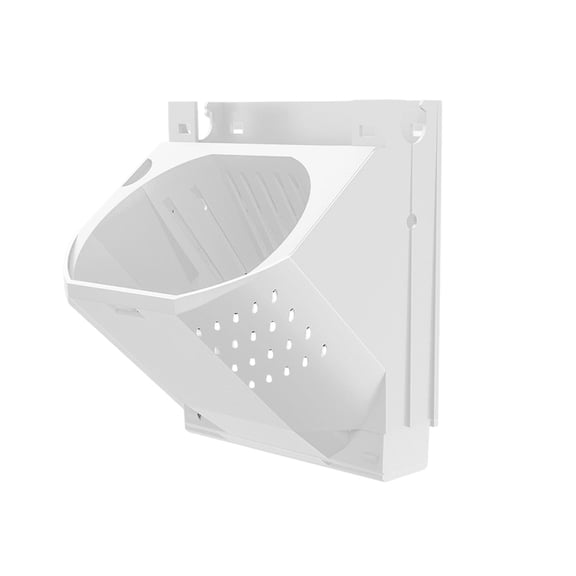 White Wall Mounted Flower Pot, Planting Box, Vertical Garden Planter With Hanging Design, Plastic Trough For Indoor Outdoor Balcony, Window 7.40X6.50X5.71In 0.55Lb