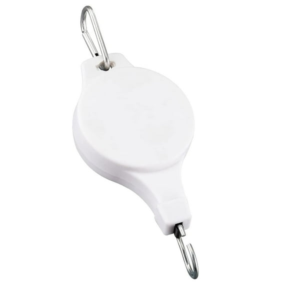 White Wall Mounted Hook for Plant Hanger, Retractable Ceiling Plant Hook, Coat Rack Hook for Bathroom or Entryway