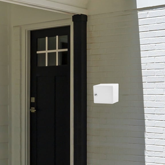 White Wall-Mounted Box Lock, Plastic Mailbox for Home Storage and Mail Security