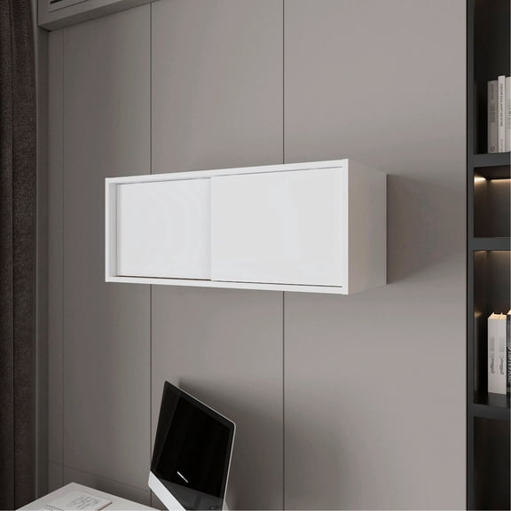 White Wall - Mounted Storage Cabinet | Save Space, Easy Content Retrieval | Store Decorative Items