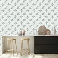thumbnail image 1 of White Wallpaper with Berries and Leaves Pre-Pasted - 25"W x 225"H, 1 of 3