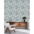 thumbnail image 1 of White Wallpaper with Leaves Peel-and-Stick - 25"W x 125"H, 1 of 3