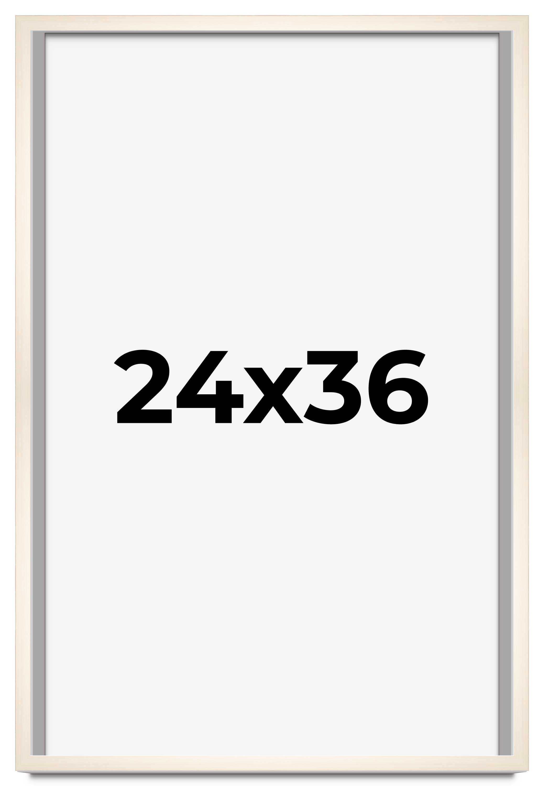 White Wash 24x36 Large Shadow Box Display Wooden Frame with White Acid ...