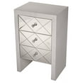 thumbnail image 1 of White Wash Three Drawer Mirrored Glass Cabinet, 1 of 2