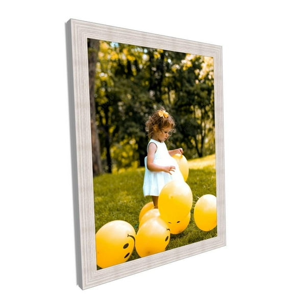White Wash Wood Picture Frame - Custom Framing