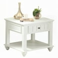 thumbnail image 1 of White Washed End Table with Bottom Shelf - Elegant Finish & Versatile Storage, 1 of 5