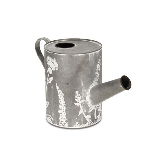 White Washed Galvanized Metal Pitcher Decor - Rustic Garden Design - 4 lbs