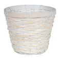 thumbnail image 1 of White Washed Rattan Planter, 1 of 1
