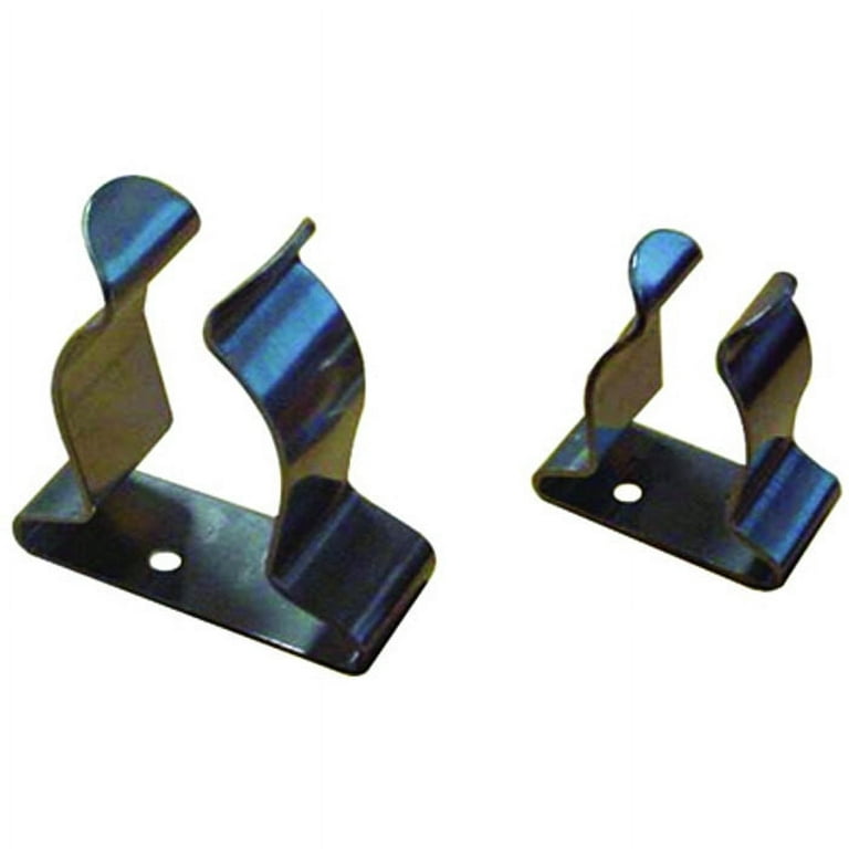 White Water 2938SS Stainless Boat Hook Spring Clamp Holder Clips (Pair) 