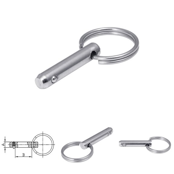 White Water 56093P Quick Release Pin for Bimini Top, Boat, Yacht, RV - 304 Stainless Steel, 0.75" Diameter, Silver