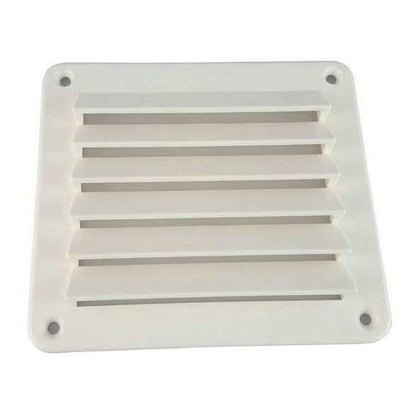 White Water 58824W Plastic Cream Louver Vent, 5-1/2 x 4-7/8", Cream White