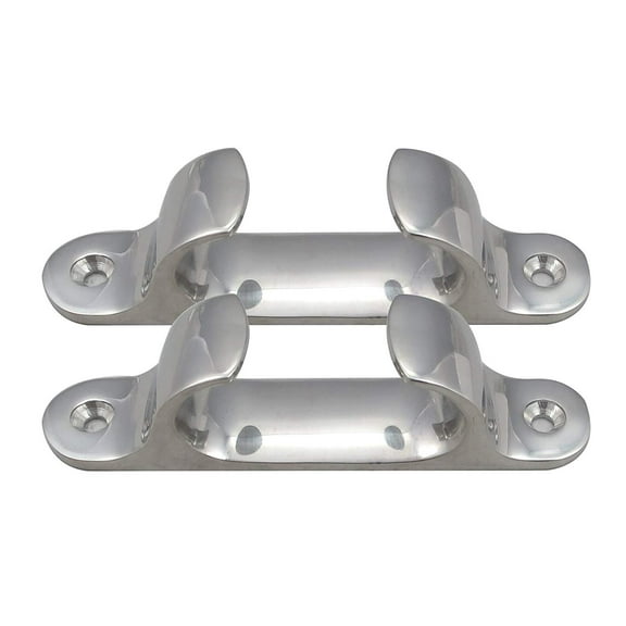 White Water 6072SP Stainless Straight Bow Chocks, 6"