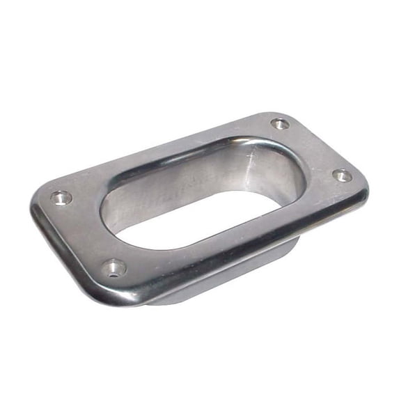 White Water 6202S Stainless Steel Rectangular Hawse Pipe, 4 x 2"