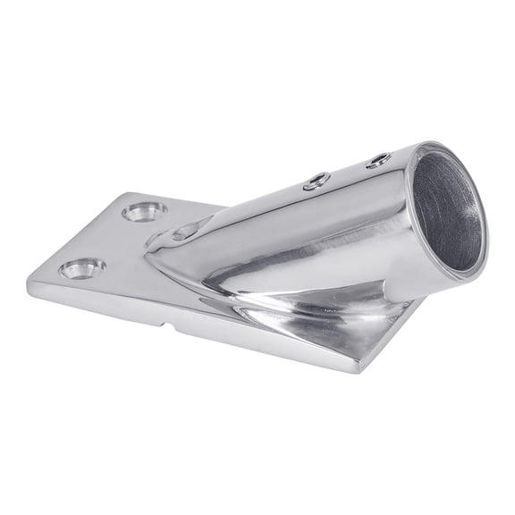 White Water 6850S Marine 316 Stainless Steel Rectangular Rail Base 30 Degrees, 7/8 Tube OD