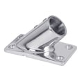 thumbnail image 1 of White Water 6851S Marine 316 Stainless Steel Rectangular Rail Base 45 Degrees, 7/8” Tube OD, 1 of 2