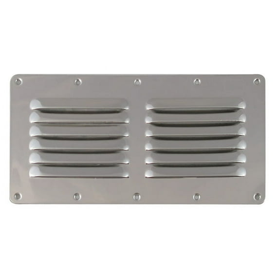 White Water 7723S Marine Boat Stainless Stamped Louvered Vent, 9" x 4-1/2"