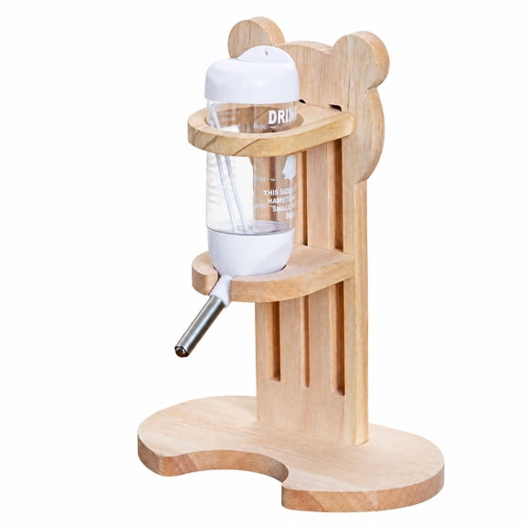 White Water Bottle with Stand for Syrian Gerbils Mice Rats Degus Dwarf Hamsters Small pet Rodents