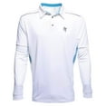 thumbnail image 1 of White Water Burgee Print Polo Breathable Short Sleeve Shirt (White, Medium), 1 of 1