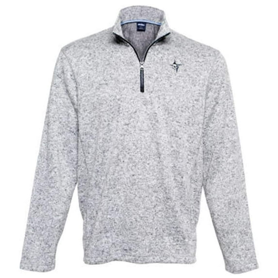 White Water Large Grey Block Island Polar Fleece 1/4 Zip Pullover Shirt