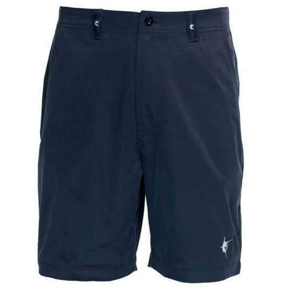 White Water Lightweight Cotton Stretch Captain Shorts (Navy, 32)
