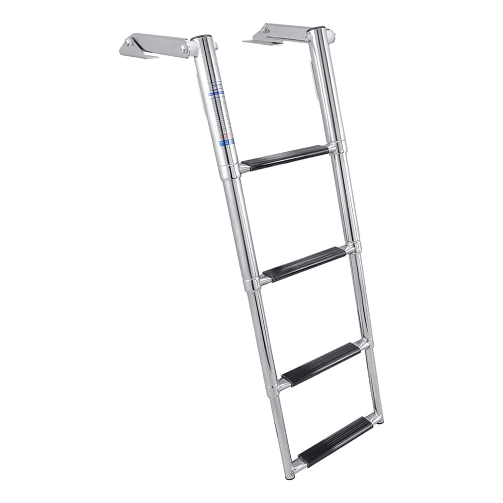 White Water Marine B00351BBD 304 SS Fold Out Telescoping Over Platform Ladder, 4 Step, 8.25" Link