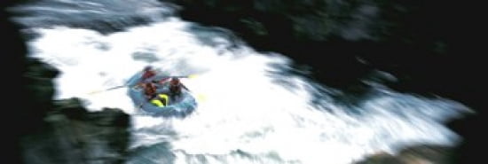 White Water Rafting Salmon River CA USA Canvas Art - Panoramic Images (36 x 12)