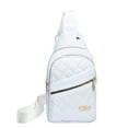 thumbnail image 1 of White Crossbody Chest Bag For Women Waterproof Messenger Bag With Multiple Pockets 11.81X6.69 Inches Lightweight Travel Shoulder Bag For Hiking Camping Shopping Daily Use, 1 of 9