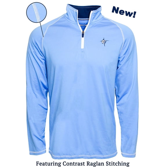 White Water XX-Large Light Blue New Harbor Performance 1/4 Zip Pullover Shirt