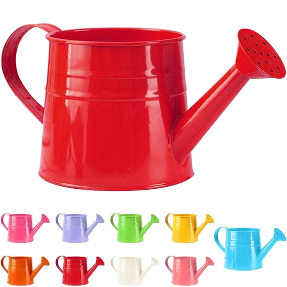 White Watering Can, 1l Metal Garden Watering Can, Vintage Sprinkling Can for Flowers, Indoor & Outdoor Plants, Lawn & Garden Irrigation Tool