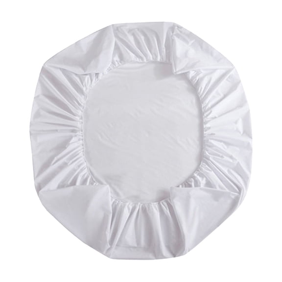 White Waterproof Bed Mattress Cover Protective Sheet Polyester Tpu Breathable Machine Washable Easy Drying White 79.9X75.9 Inches