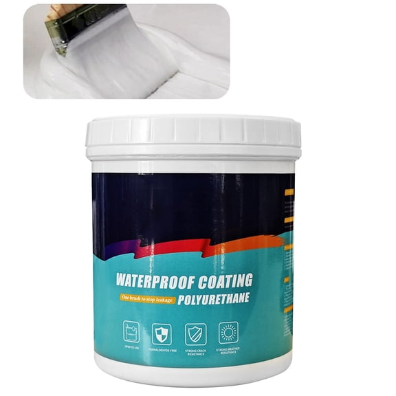 White Waterproof Coating – Dusknt Polyurethane Liquid Sealant for Roof, Walls & Bathroom Leak Repair, 300ml Indoor & Outdoor Agent, Spring Home Maintenance Essential (White)
