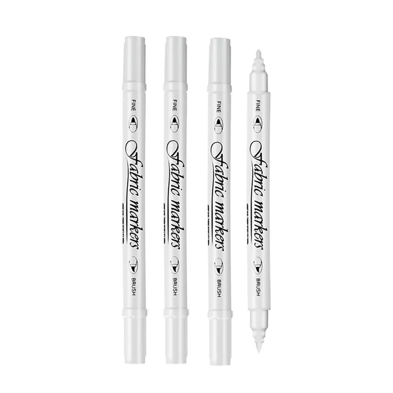 White Waterproof Permanent Fabric Textile Marker Pen Set for T Shirt Shoes Clothes Wood Stone DIY Art Graffiti Drawing Painting 3Pcs White Walmart