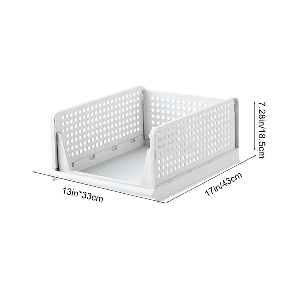White Waterproof Wardrobe Organizer Foldable Storage Bins Stackable Plastic Drawers With Slide Rails For Home Closet Multi-Functional Space Saving Storage Solution