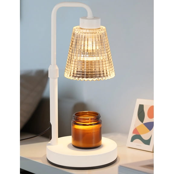 White Wax Warmer Lamp With Timer Dimmable For Jar Candles Home Decor