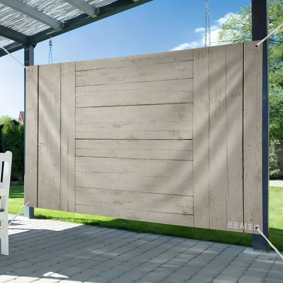 Off White Weathered Wood Plank Photo Backdrop, Shabby Chic Faded Wooden Board Background for Flat Lay Shooting, Craft Photos, Farmhouse Style Party Backdrop