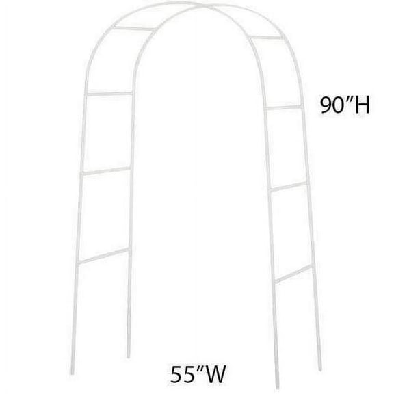 White Wedding Arch - Ceremony Outdoor Indoor Bridal Decorations 55" W x 90" H