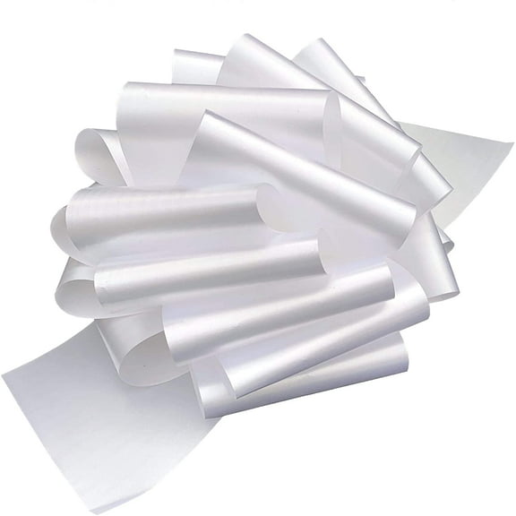 White Wedding Decorations Pull Bows 8 Wide, Set of 12, Memorial Day, Mother's Day, Reception, 4th of July, Big Bows for Trees, Posts, Fences, Gates, President's Day