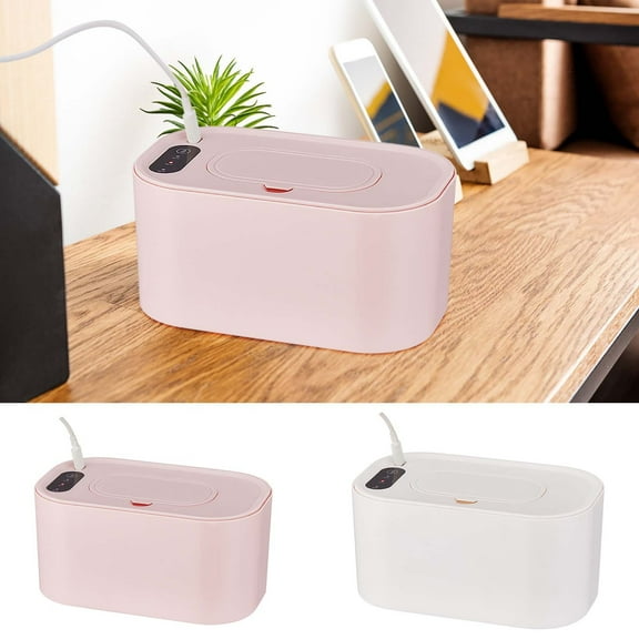 White Wet Wipes Warmer Portable Baby Wipes Heater Constant Temperature Dispenser Box For Infant Care Plastic White