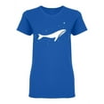 thumbnail image 1 of White Whale In The Sky Shaped T-Shirt Women -Image by Shutterstock, Female XX-Large, 1 of 2